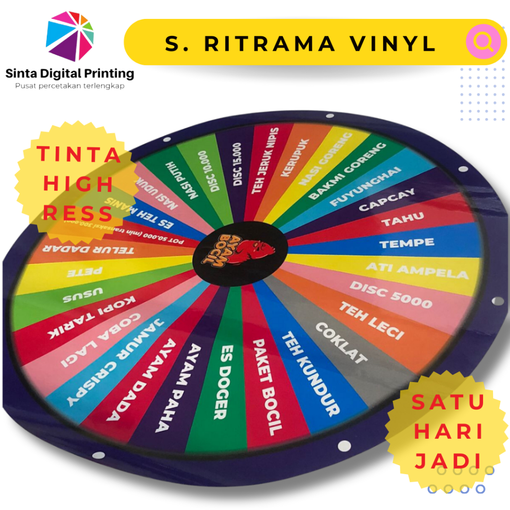 

Cetak Sticker Label Produk + Cutting / Stiker Ritrama Vinyl Meteran Custom Desain dan Ukuran