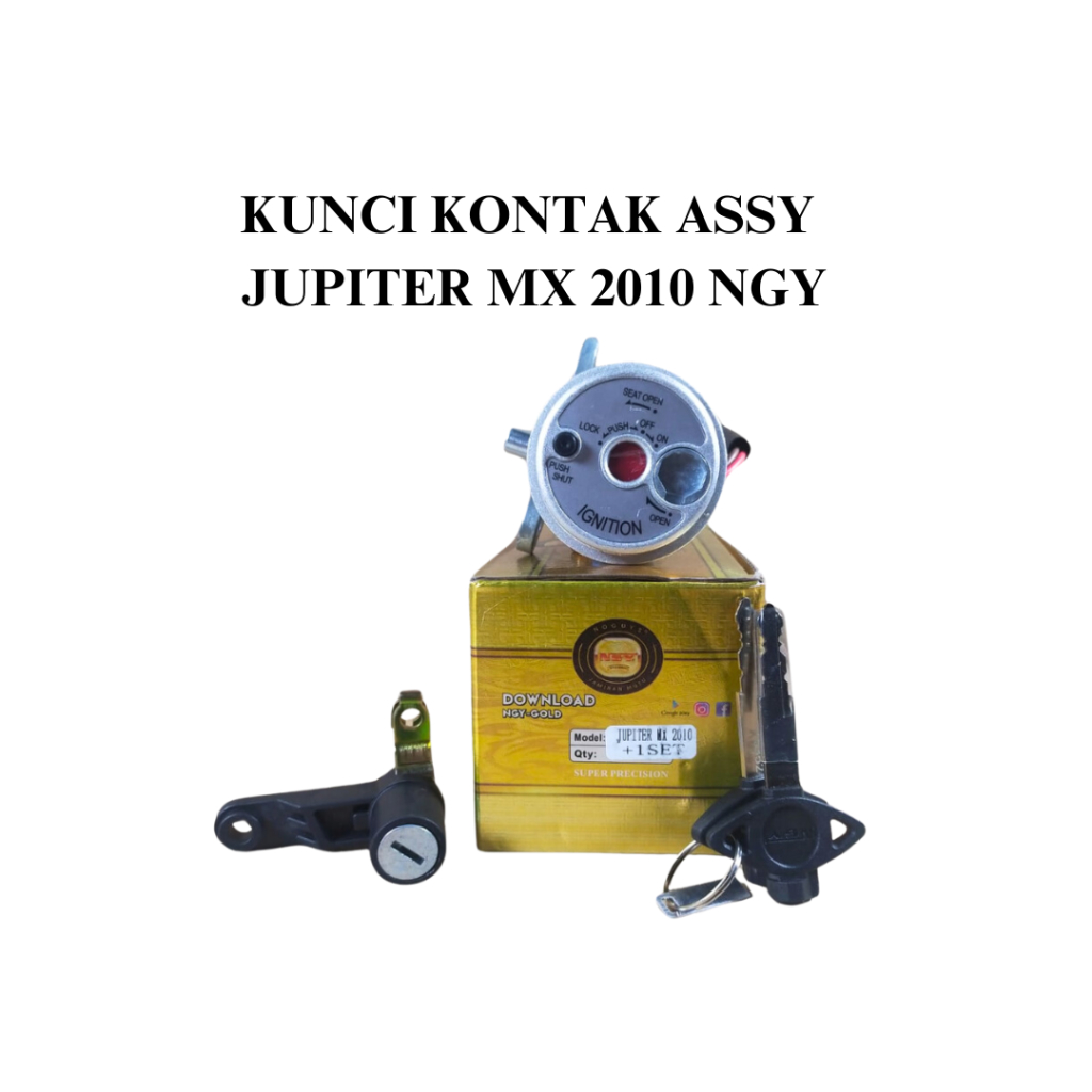 KUNCI KONTAK SET / KEY SET PLUS JOK MOTOR JUPITER MX 2010 NGY GOLD