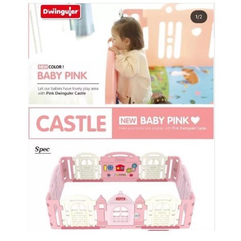 DWINGULER Playpen / Fence / Pagar Pengaman Anak - Castle - Warna Pink