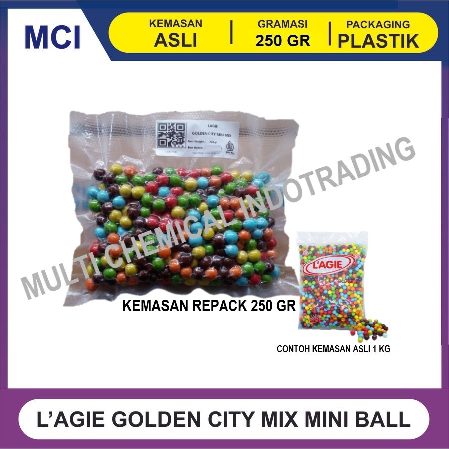 

(KEMASAN VAKUM) LAGIE GOLDEN CITY MINI WARNA WARNI - REPACK 250 GR