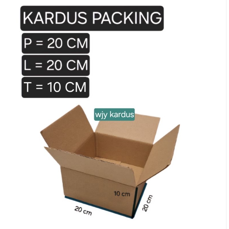

KARDUS BOX PACKING POLOS SINGLE WALL UKURAN ( P=20cm X L=20cm X T=10cm ) COCOK UNTUK USAHA PAKET ONLINE PENGIRIMAN PAKE KARGO AGAR LEBIH MURAH