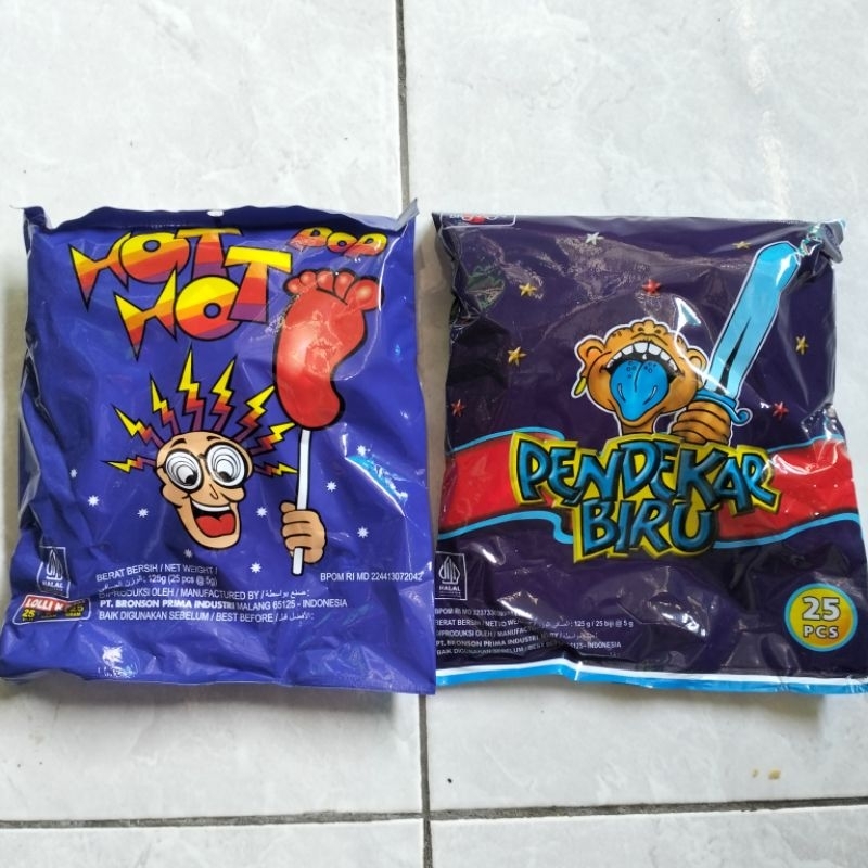 

Permen HotHot Pop Kaki/ Pendekar Biru Pack isi 25pcs