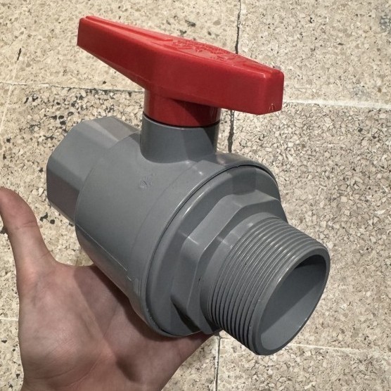 KDJ Ball valve DRAT LUAR 11/2" - Stop Kran Ball valve Drat luar 1.5" 1 1/2" 1,5" X Polos 1 1/2" 1.5"