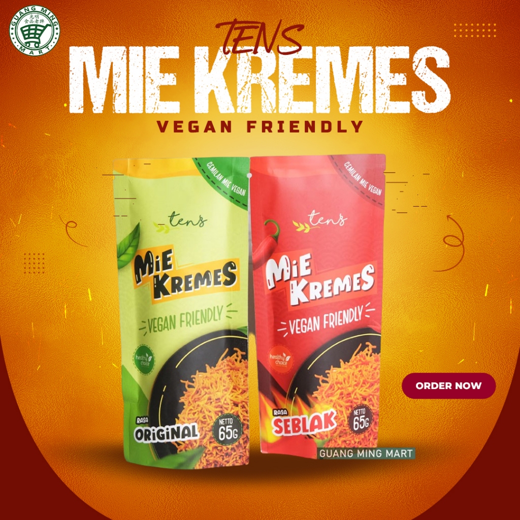 

MIE KREMES TENS VEGAN SNACK / MIE KREMES VEGAN