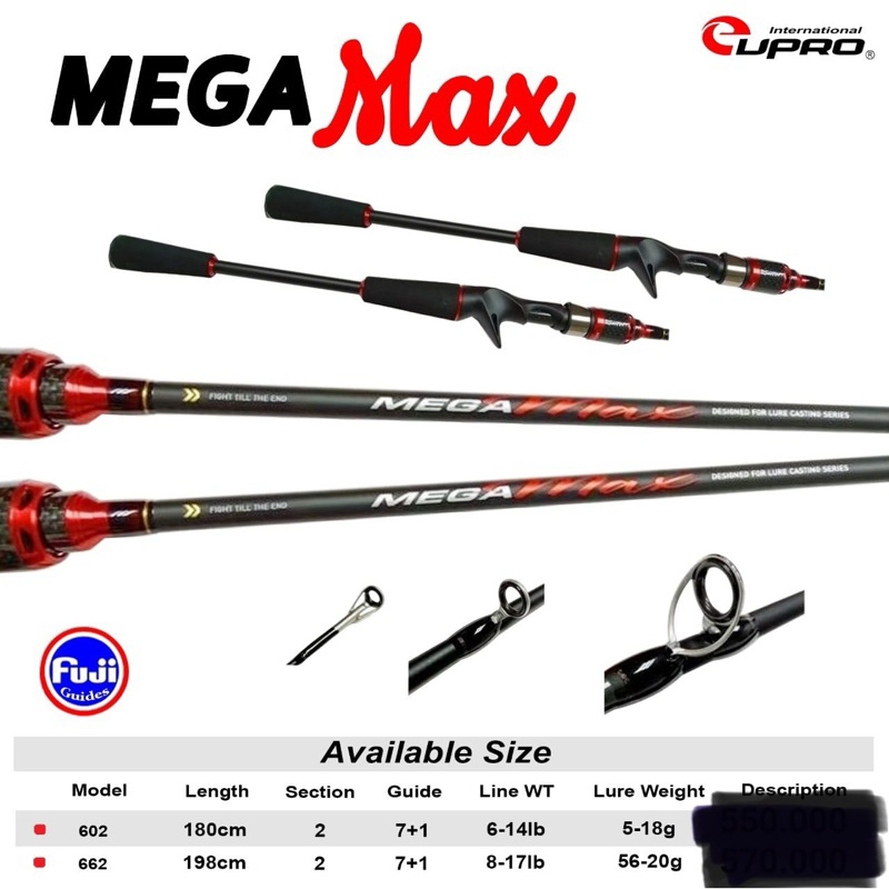 Rod Baitcasting Eupro Mega Max