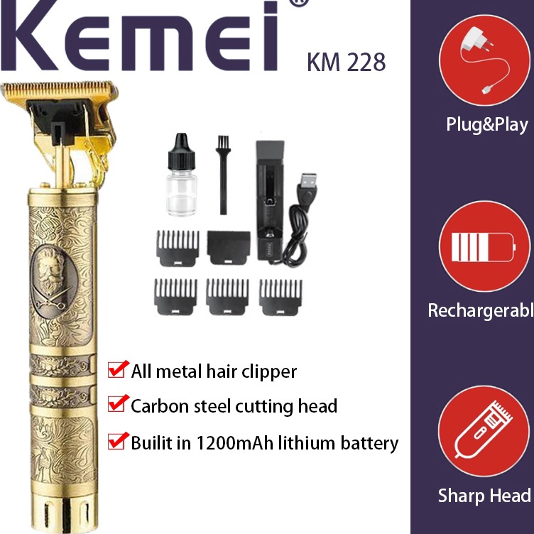 KODE O2R Kemei vintage hair trimmer km 228  bald hair trimmer  kemei km 228