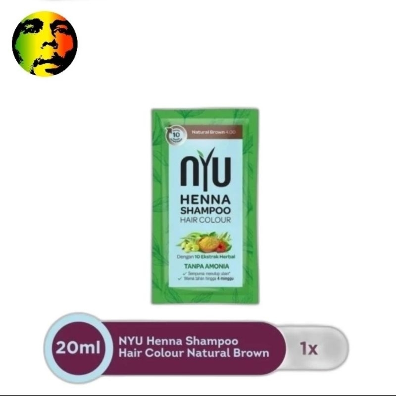 Nyu henna shampoo color natural brown