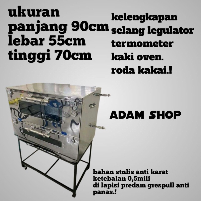 OVEN GAS STAINLESS UK 90x55x70 CM ANTI KARAT