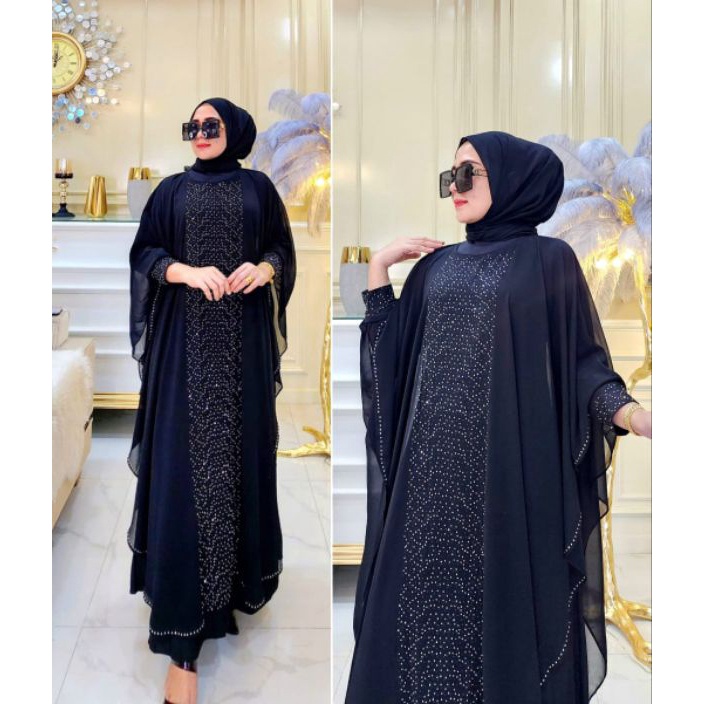 PALING AMPUH GAMIS ABAYA TURKEY KAFTAN PAYET MEWAH KINTANI ABAYA HITAM TERBARU ELEGAN