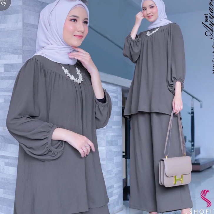 STAR Ayana Set  Setelan Tunik Kekinian  Set Tunik  Celana  Long Tunik  Celana Semi Kulot  Tunik Prem