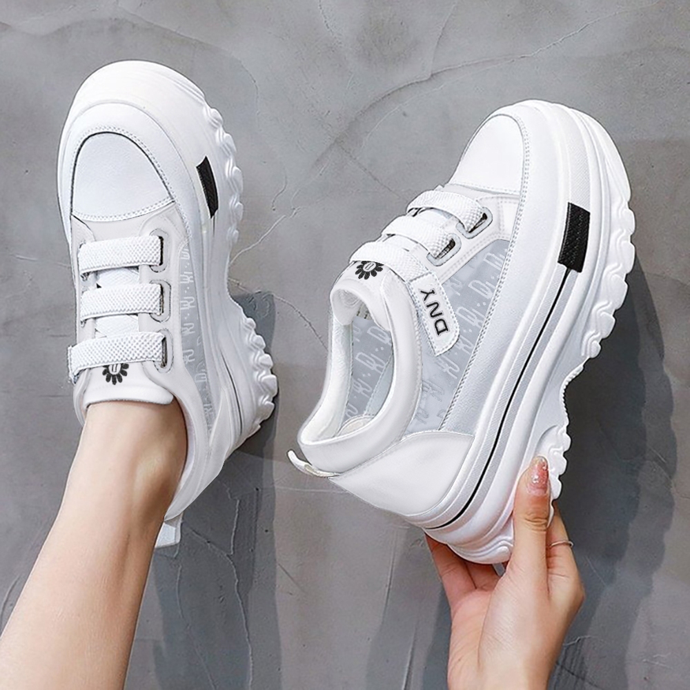 Sepatu Wanita Sol Tinggi Sepatu Wedges Cewek Santai Sneakers Perempuan Tinggi Modis SP-220