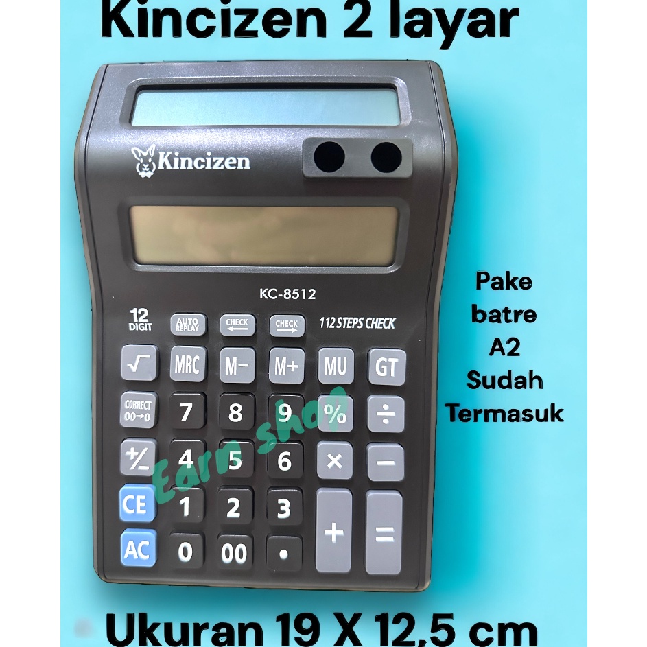 

Sentuhan Personal KINCIZEN KALKULATOR DAGANG 2 LAYAT CT 8512 CT8512 KALKULATOR 12 DIGIT KALKULATOR CITIZEN