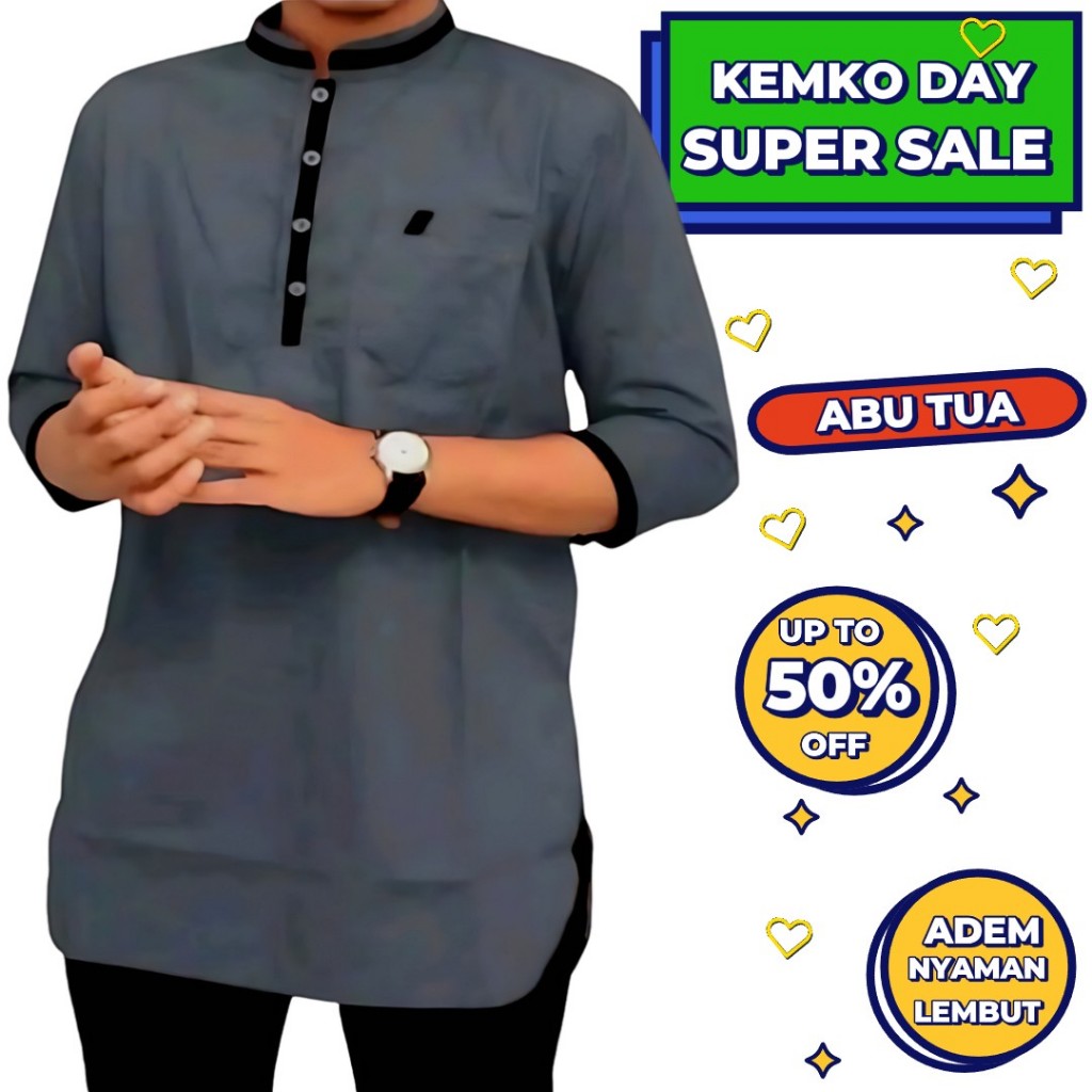 BAJU KEMEJA KOKO KEMKO PRIA DEWASA COWOK LAKI LAKI LENGAN PANJANG MOTIF AGAM KEREN IMPORT ORIGINAL T