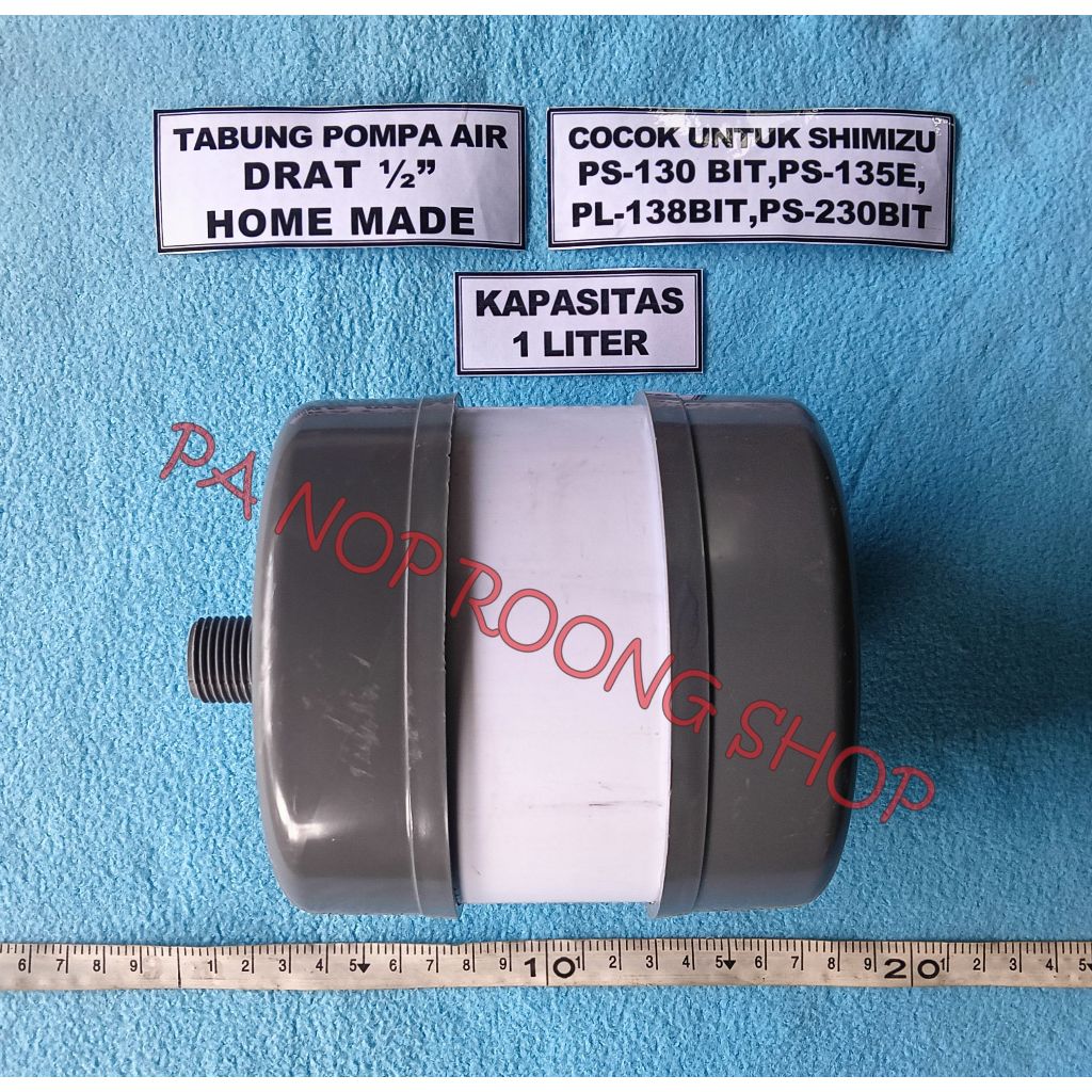 TABUNG POMPA AIR 1L DRAT 1/2 INCH HOME MADE