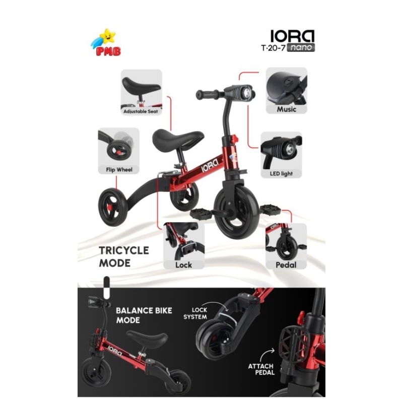 ( BISA COD ) mainan sepeda anak lipat Nuwa T 20