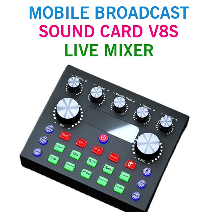 Soundcard V8S Mixer USB External Sound Card Bluetooth Amplifier Effect V8S Singing Live KODE Y3D2