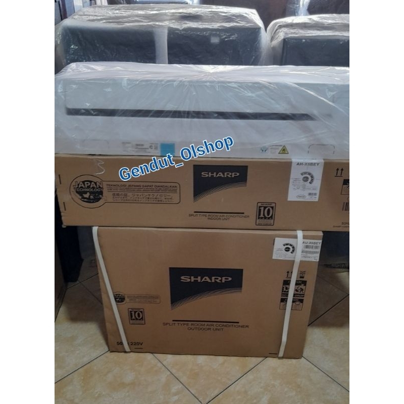 (Khusus Wilayah Kota Palembang) AC Inverter SHARP 0,5PK AHX-6BEY, AC Sharp Jtech Inverter 1/2 PK R32