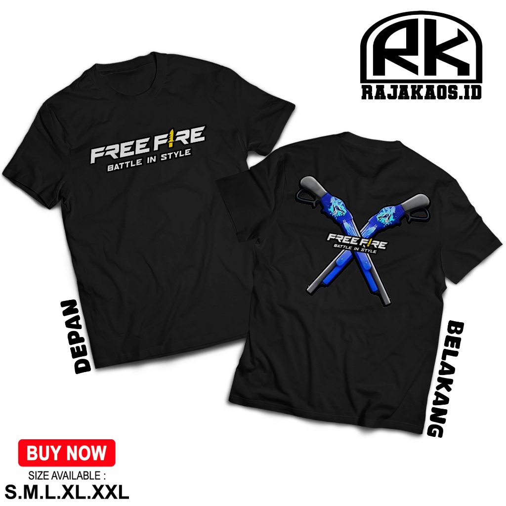 RAJA KAOS FF SG 2 VERSI SG MAMBA - KAOS FREE FIRE SG 2 - KAOS PREMIUM PRIA COTTON COMBED 30s - BISA 