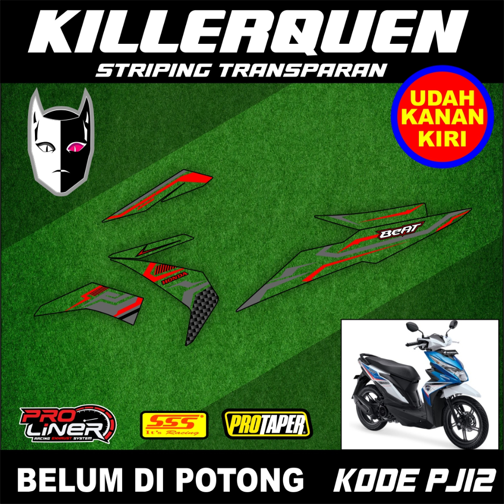 STRIPING TRANSPARAN BEAT ESP FI 2017 STRIPING STIKER HONDA BEAT ESP FI