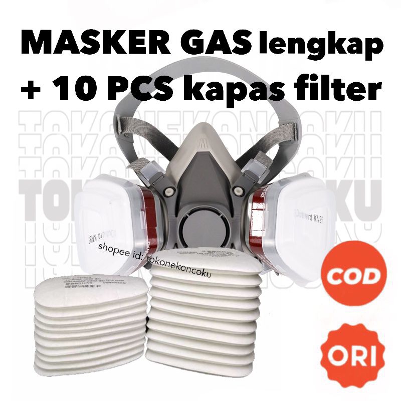 [ 100% ORIGINAL - 1305star .sply ] carbon filter Masker Gas Respirator Industrial Mask | las | pabri