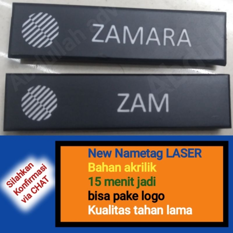 

Nama dada laser / nametag laser / papan nama laser / Nama dada akrilik laser / Nama dada komputer