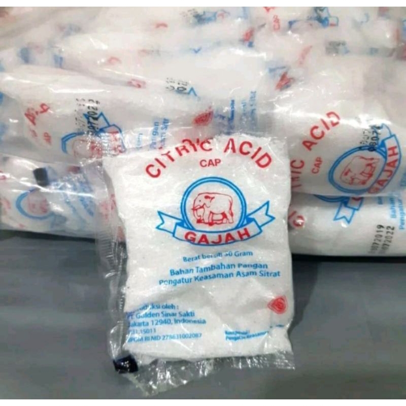 ( 3PCS ) Citrun Acid Cap Gajah 50gr Pembersih Noda / Kamar Mandi