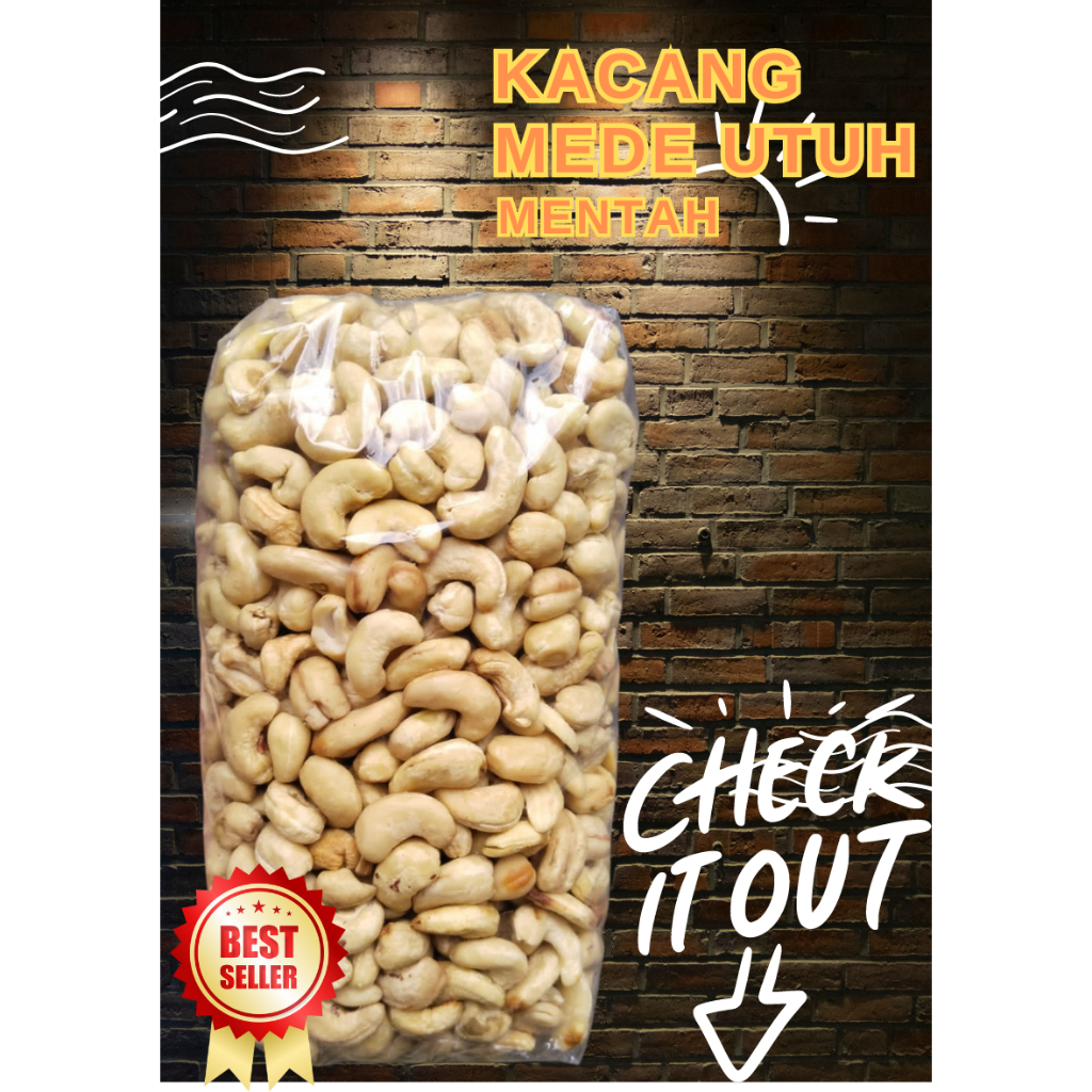 

kacang mede utuh,mentah 1kg,fres