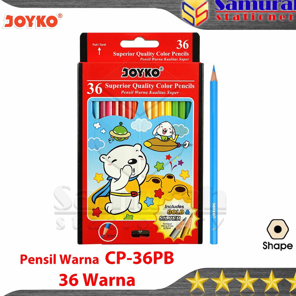 

Pensil Warna Joyko CP 36 PB Warna Panjang Color Pencil CP36PB Colors Mewarnai 36PB Drawing