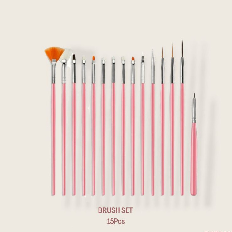 

Model Baru kuas nailart kuas kuku brush nail kuas kuku set kuas nail art brush nail art set 15 pcs nailart