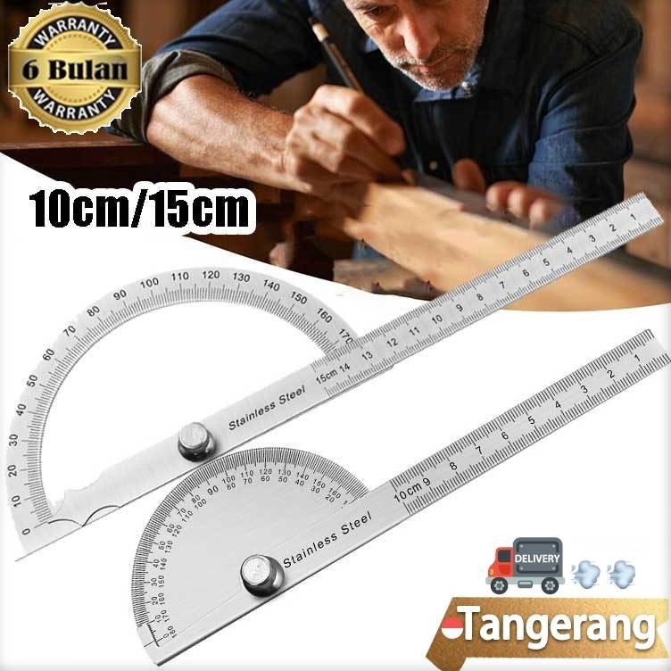 

Revolutionary Penggaris Busur Derajat 18 Derajat Degree Protractor Stainless Penggaris Busur Alat Ukur Sudut Pengukur Sudut
