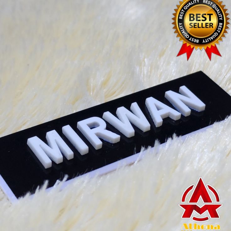 

Name Tag Timbul Papan Nama Timbul max 8 huruf