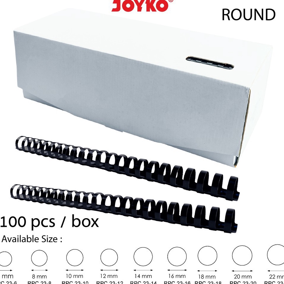 

Best Terlaris Joyko Ring Plastic Comb RPC236 Sampai 22 Folio 1 Box