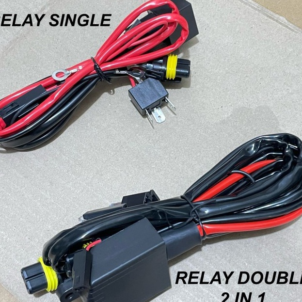 KABEL RELAY SET LAMPU MOTOR MOBIL LED  HID H4 HI LOW  BILED PROJECTOR PREMIUM
