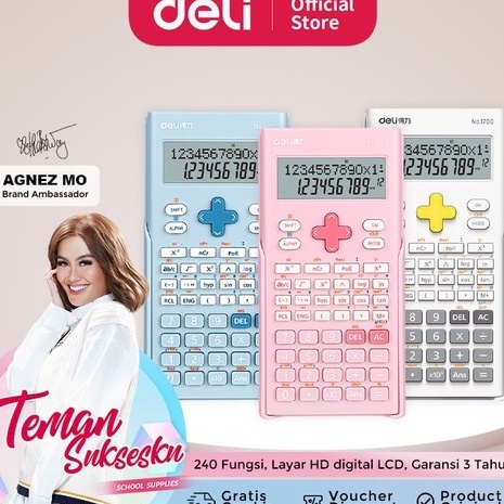 

Deli Calculator Scientific Kalkulator 24 Fungsi Kalkulasi 3 Warna 17 DELI TIPE TERBARU GARANSI 3 TAHUN