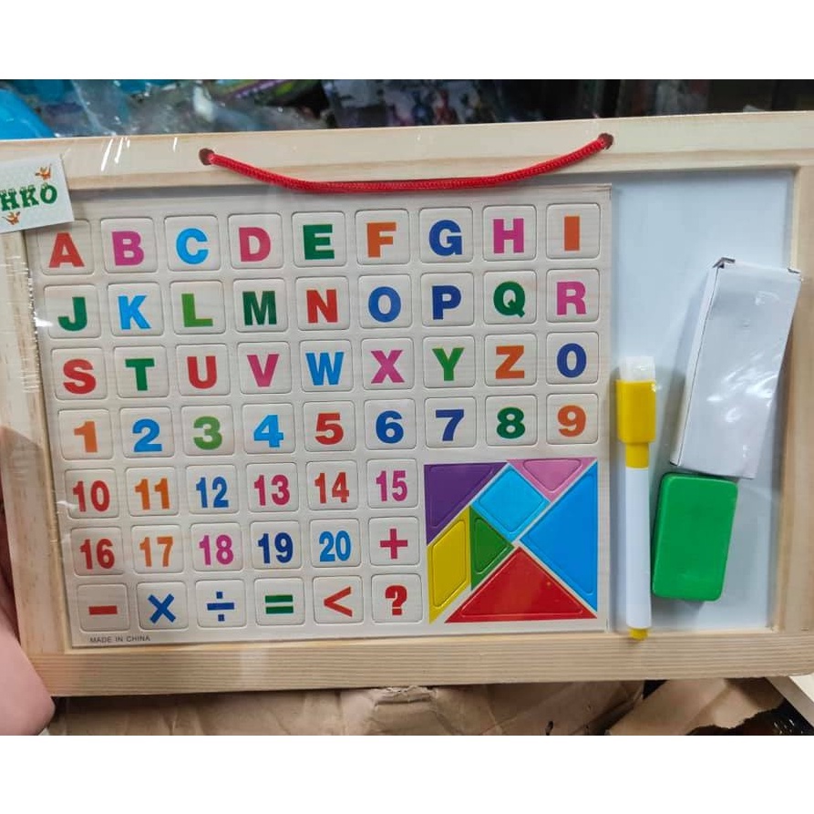 

Papan Tulis Magnet ABC 2 Sisi Learning Board Magnetic Education Magnet