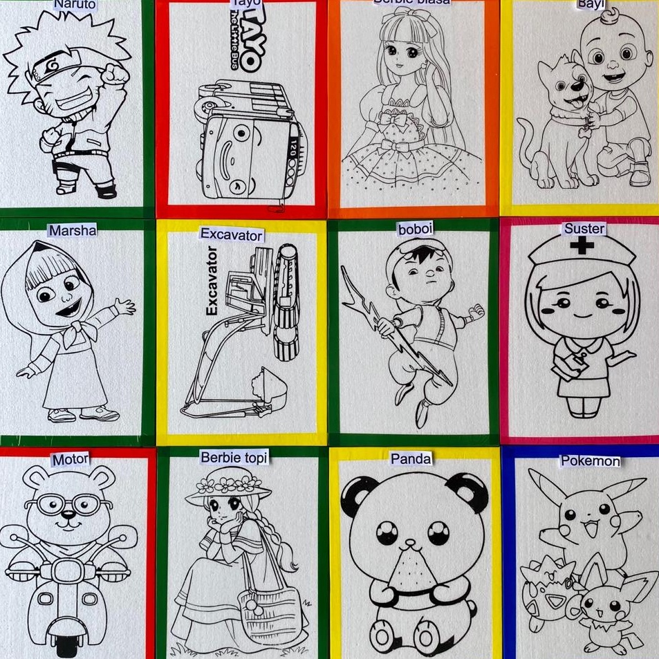 

paket 2 Sterofoam lukis anak ukuran 3x4 mewarnai sterofome gabus lukis lukis sterofome buku gamba perlengkapan menggambarsterofome lembar 3x4