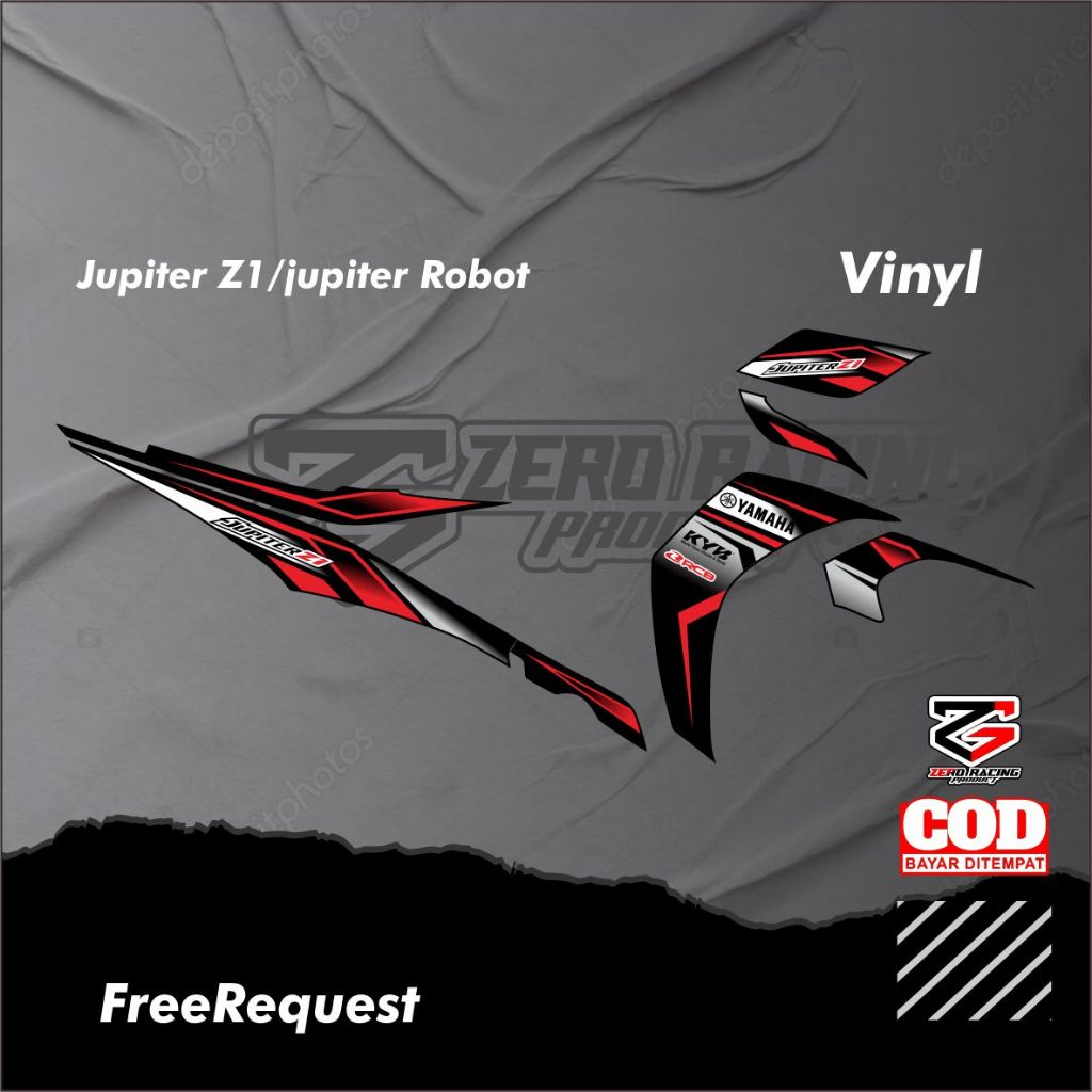 STIKER STRIPING VARIASI JUPITER Z1 - STIKER MOTOR JUPITER Z1 | STIKER JUPITER Z BURHAN | JUPITER Z R