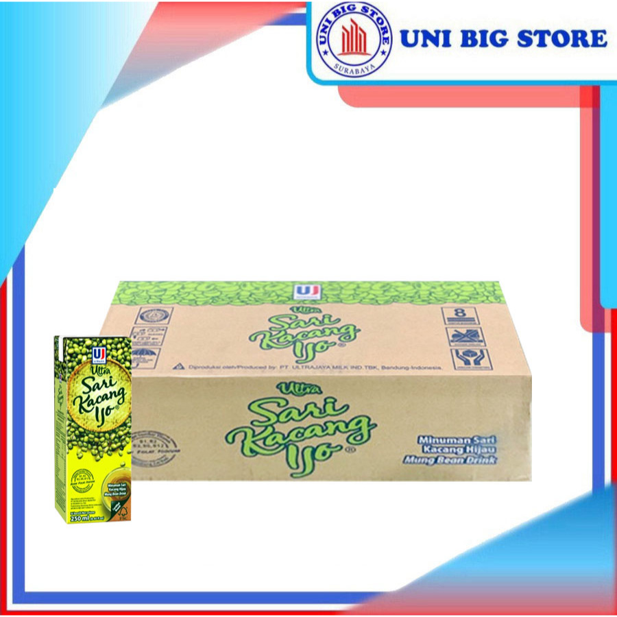 

Ultra Sari Kacang Ijo Drink Kacang Hijau 250ml x 24 pcs DUS