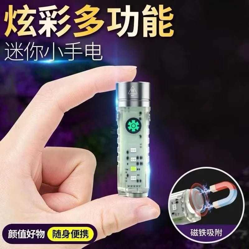 Senter Mini 520 Transparan Lampu Strobo super terang