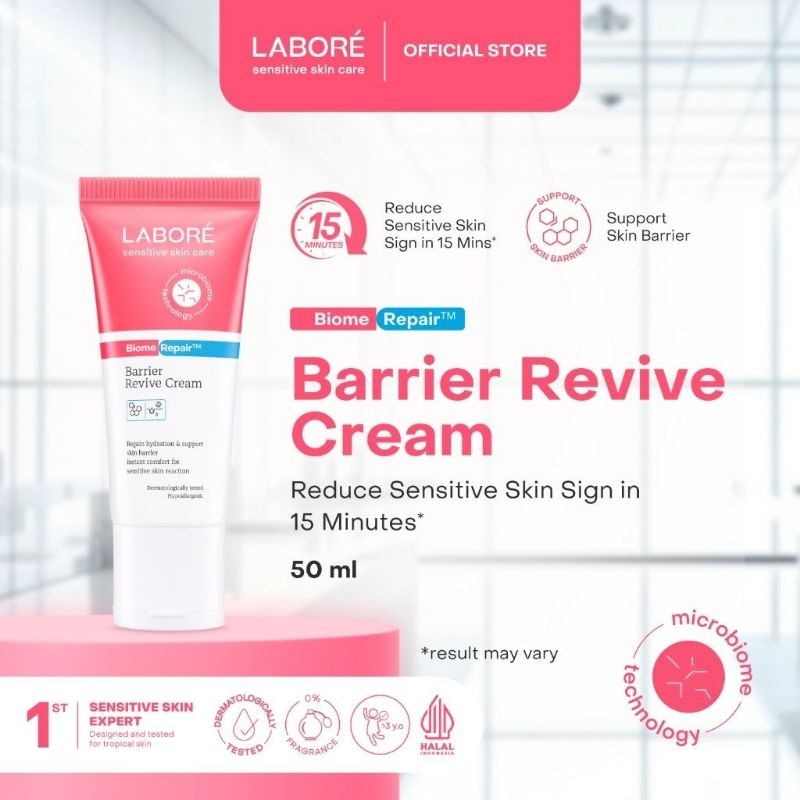 LABORE BiomeRepair Barrier Revive Cream 10 dan 50ml - Krim Pelembab Kulit Sensitif moisturizer