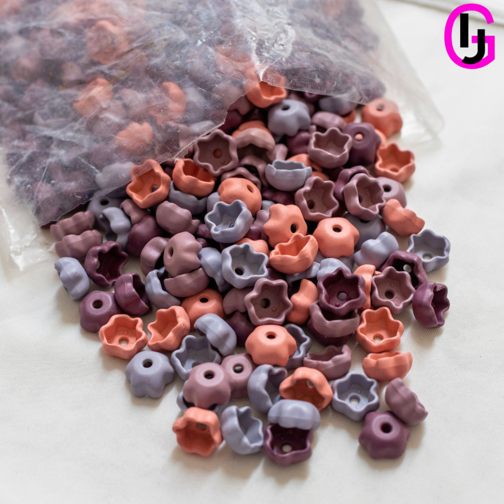 1 Pon Acrylic Kelopak Bunga Manik Akrilik Bunga DIY Gelang Kalung Gantungan Kunci JFF737