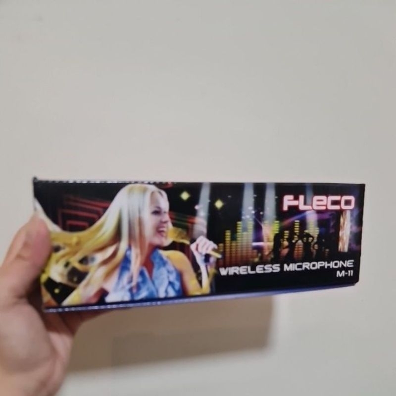 COD MIC MICROPHONE WIRELESS DOUBLE FLECO M-11LED / MIC KARAOKE FLECO M-11/ MIC TANPA KABEL FLECO