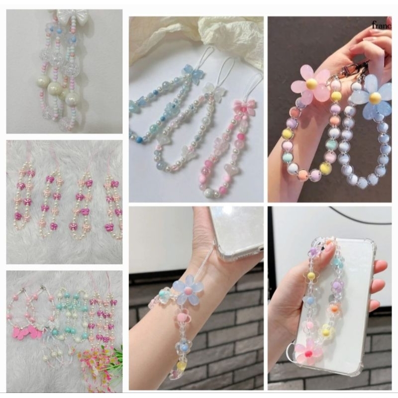 Gantungan HP bracelet gelang/Lanyard HP estetik/Gantungan case HP