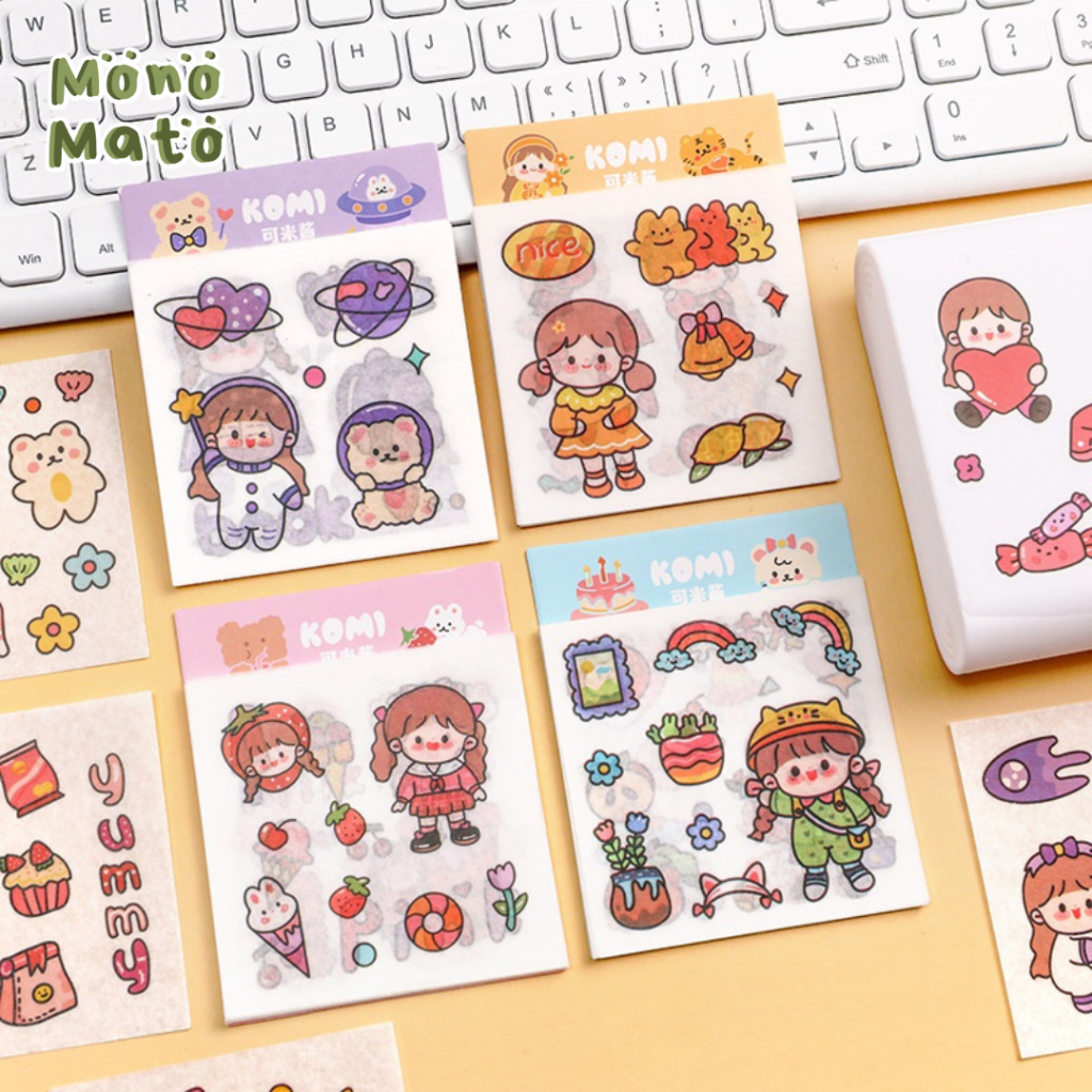 

MONOMATO - 12 PCS STIKER KARTUN / STICKER HEWAN CUTE GIRL LUCU UNIK UNTUK DIY DECO DEKORASI NOTEBOOK SCRAPBOOK JOURNALING DIARY PLANNER BOOK / STICKER DECOR DEKORATIF AESTHETIC ALA KOREA CARTOON GIRL