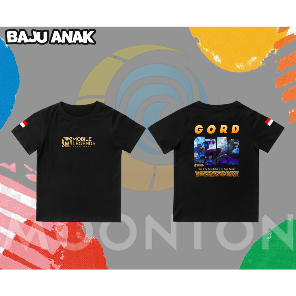 [Bisa COD] Kaos Anak Motif Mobile Legends Bang Bang Original Merchandise | Kaos Katun 24s Asli | Baj