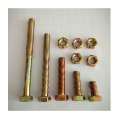 Baut Mur M12 KUNING DRAT HALUS KUNCI 17