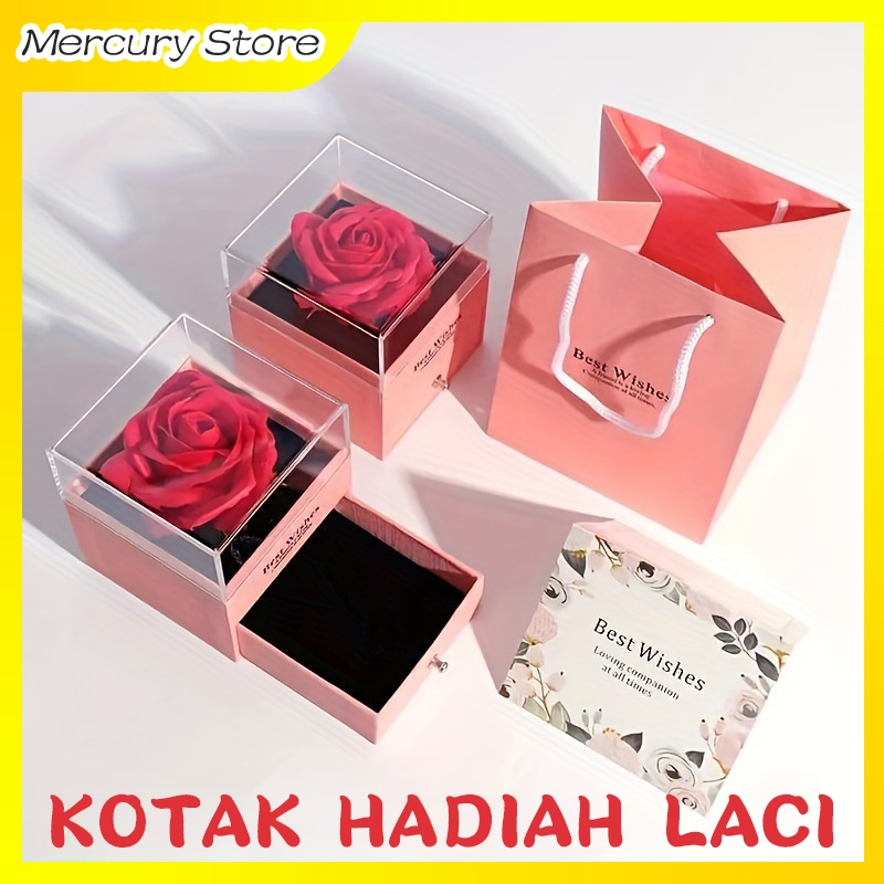 

Jewelry Gift Box Valentine Rose Flower Bunga Kotak Hadiah Tempat Perhiasan Kalung Cincin Anting