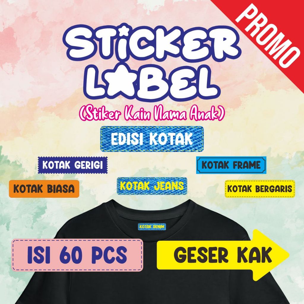 Sticker Label Baju Nama Anak Tidak Luntur Label Baju Nama Anak Stiker Nama Anak Label Baju Nama