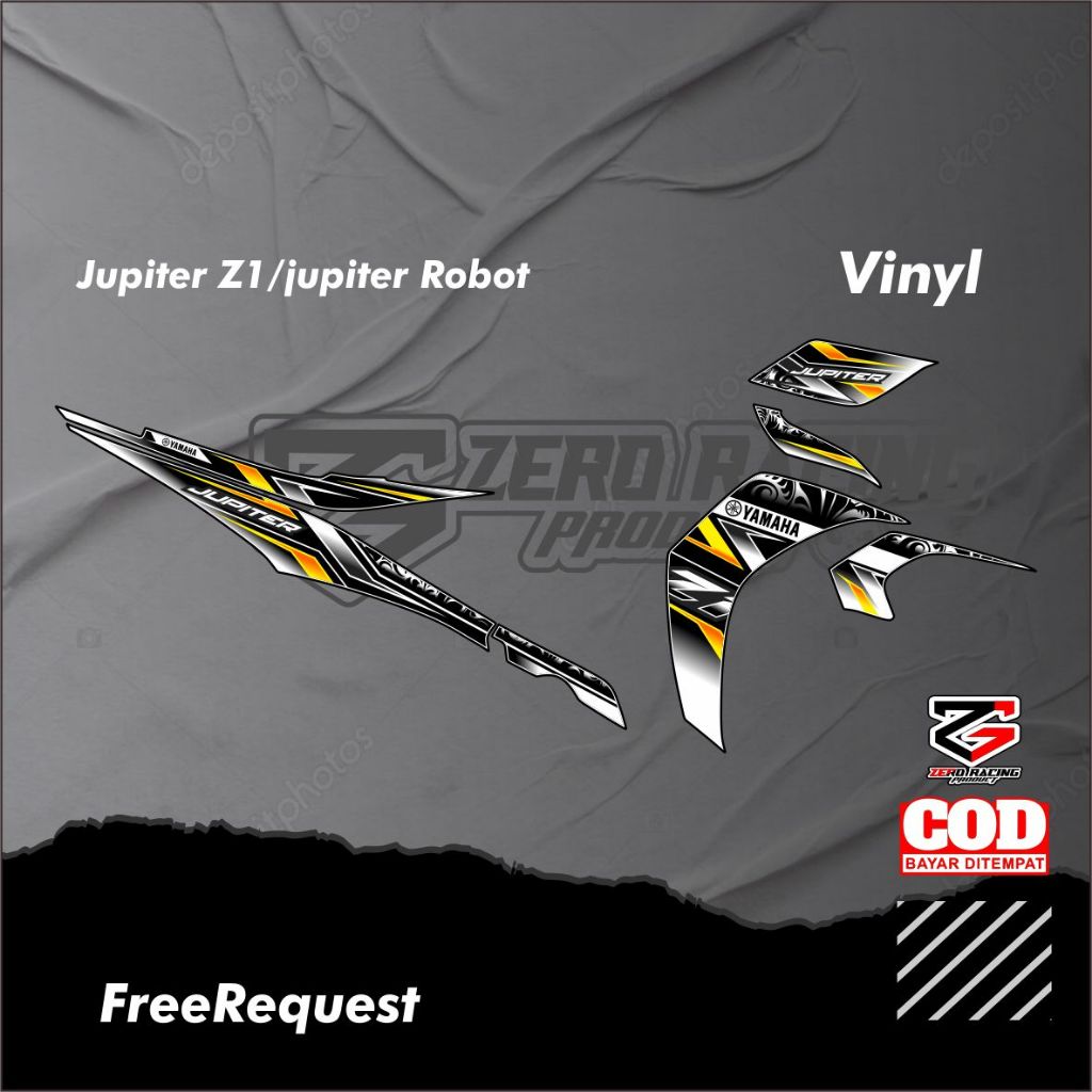 STIKER STRIPING VARIASI JUPITER Z1 - STIKER MOTOR JUPITER Z1 | STIKER JUPITER Z BURHAN | JUPITER Z R