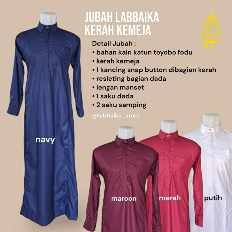 gamis premium labbaika / gamis saudi / gamis pria / gamis murah / gamis keren